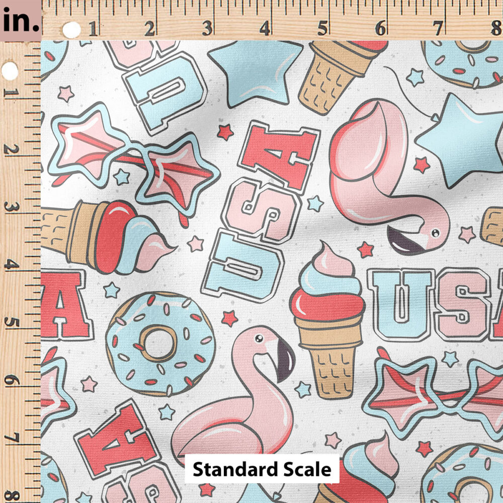 Ruler Scale for Fourth of July (Pink) by Julie Storie Designs